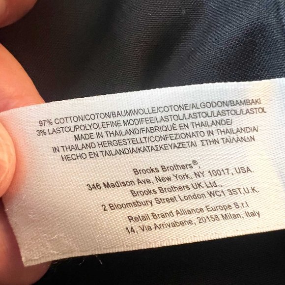 Brooks Brothers ruffle neck button down blouse black - Picture 5 of 6